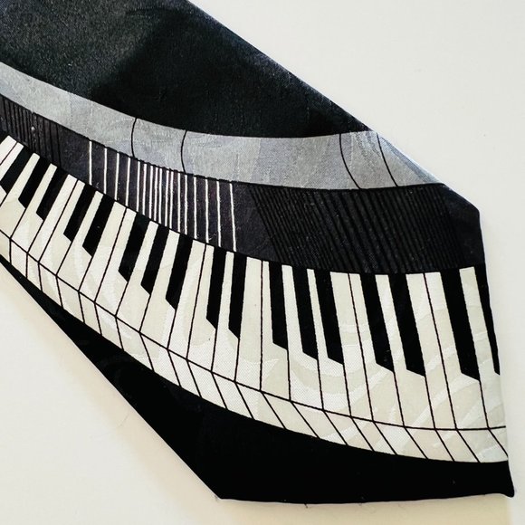 VINTAGE Novelty Tie Steven Harris "Piano" Themed EUC - Picture 1 of 3